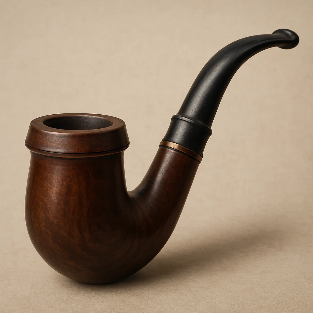 realistic Sherlock Holmes style curved smoking pipe emoji