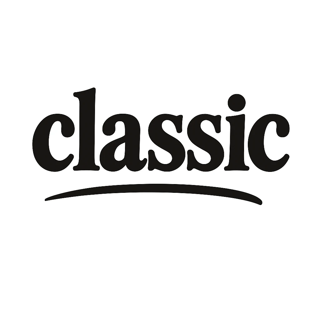 Edit the sign in the image to change the text to a font closely resembling the Vlasic pickle logo font. Keep the word 'classic' and maintain the hand drawn doodle style with the sign very large and prominent. emoji