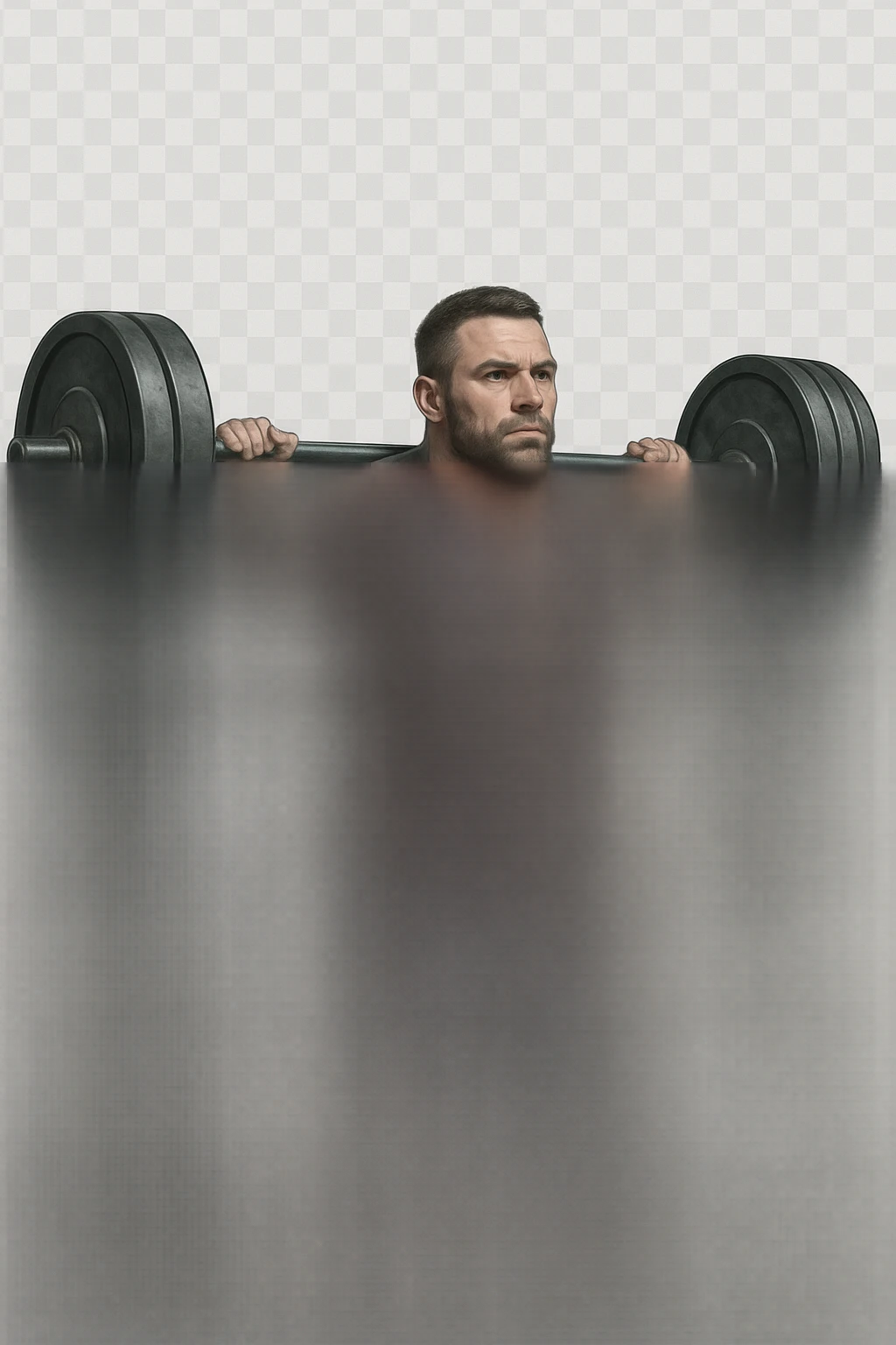 bodybuilder fa squat con bilanciere  emoji