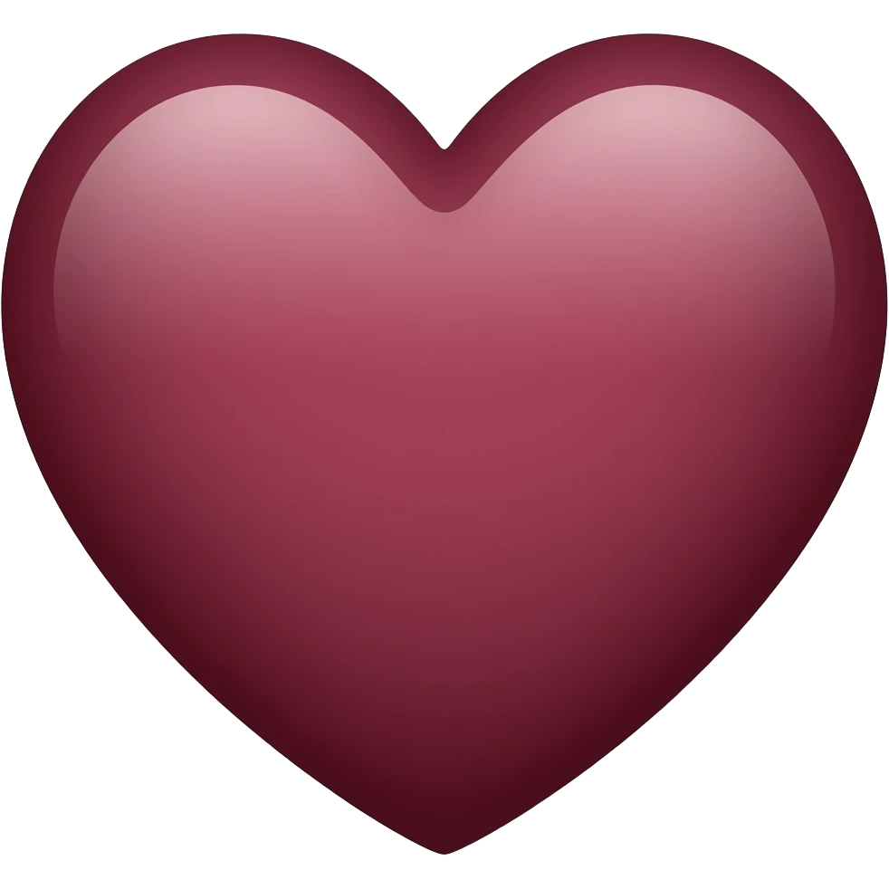 coração da cor vinho um pouco escuro emoji