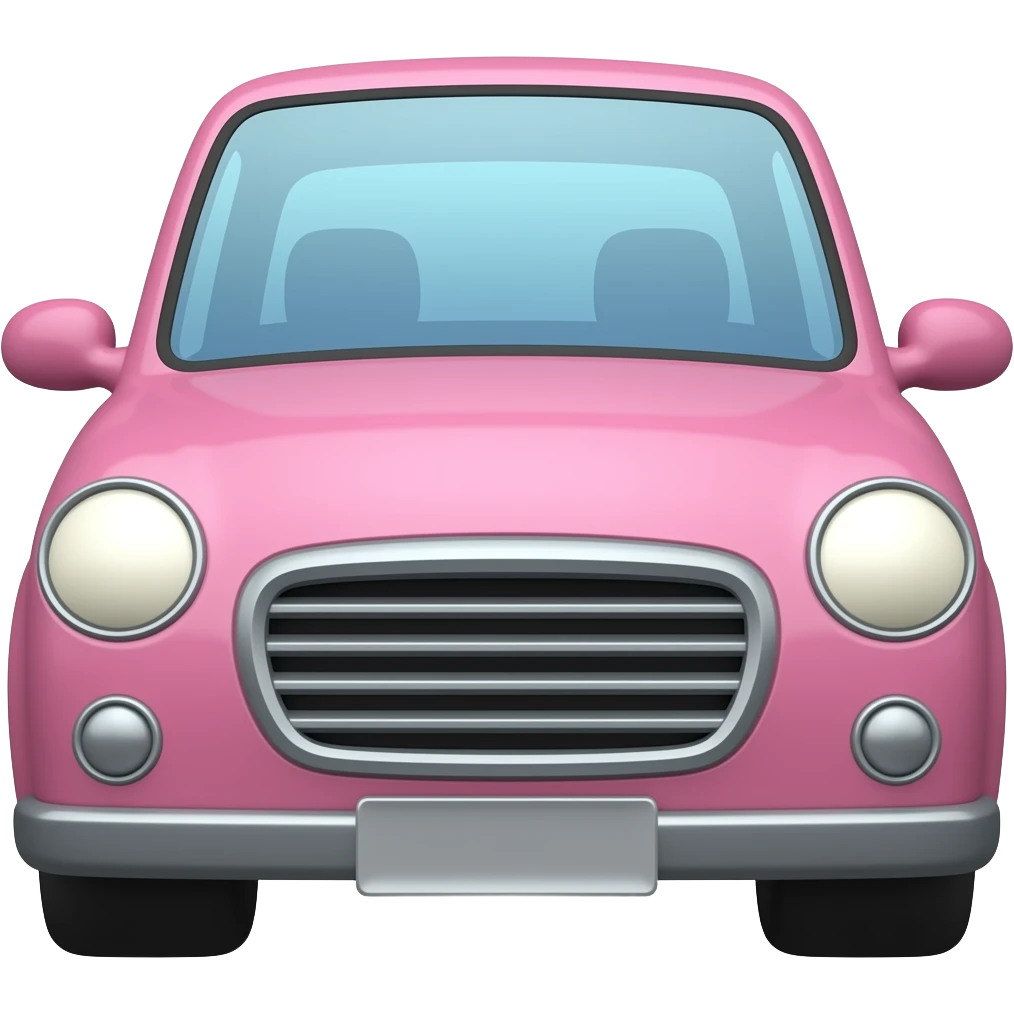 Auto color rosa emoji