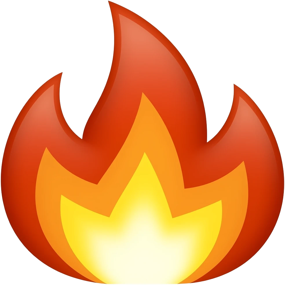 Fuego total negro emoji