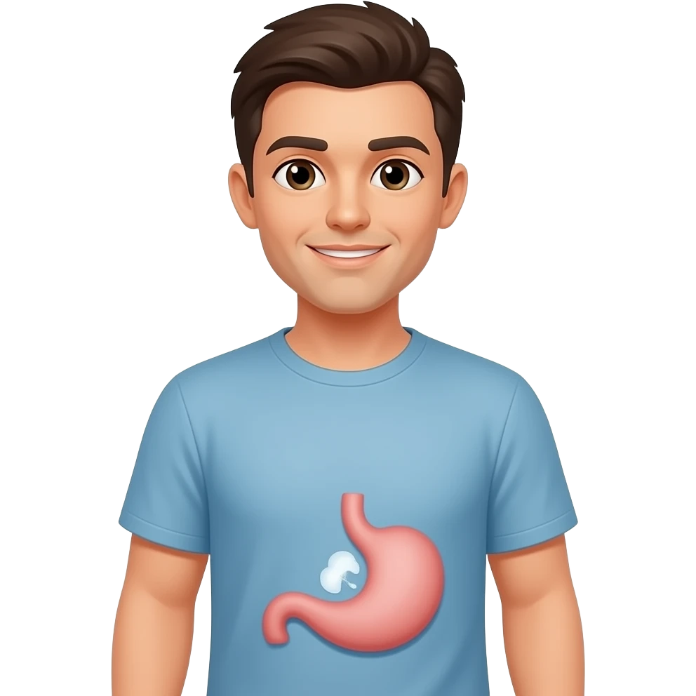 Человек на обследовании желудка emoji