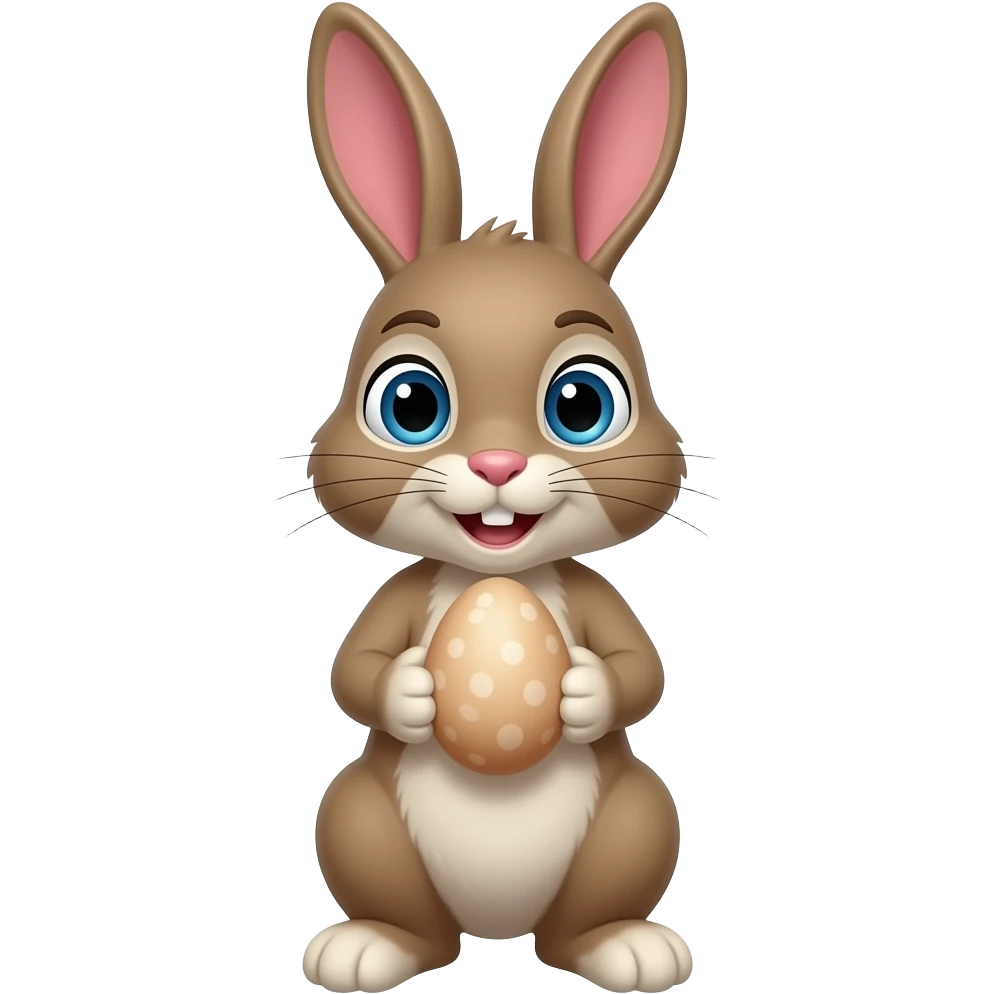 Bunny with holding egg emoji