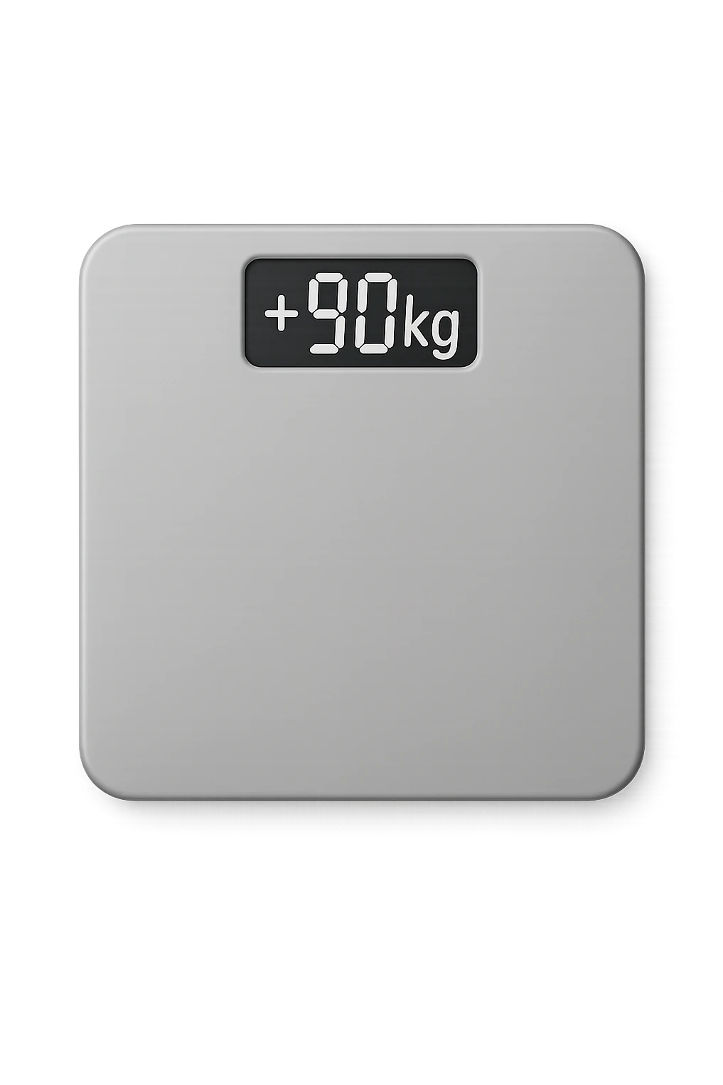 Bilancia pesa persone con scritto +90kg emoji