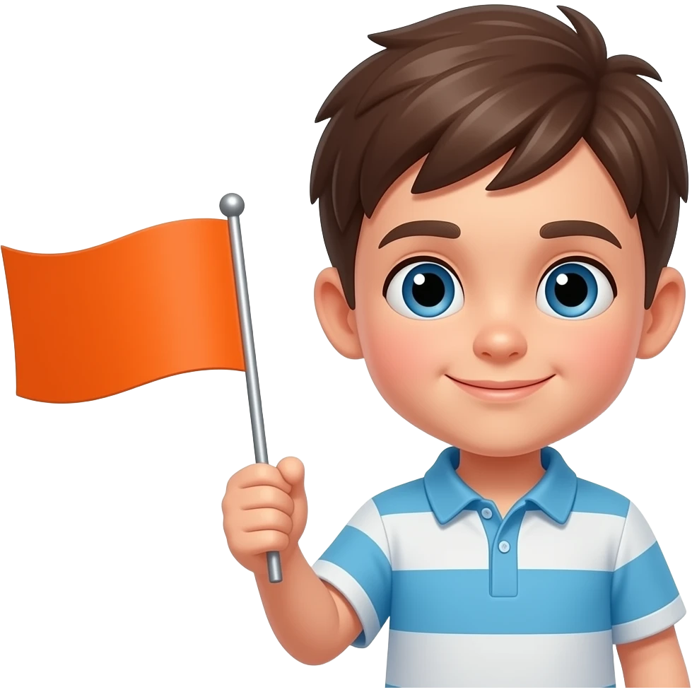 Showing Orange colour flag boy emoji emoji
