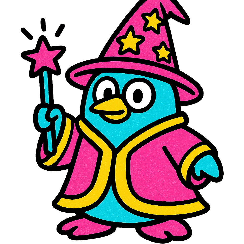 Penguin Wizard emoji
