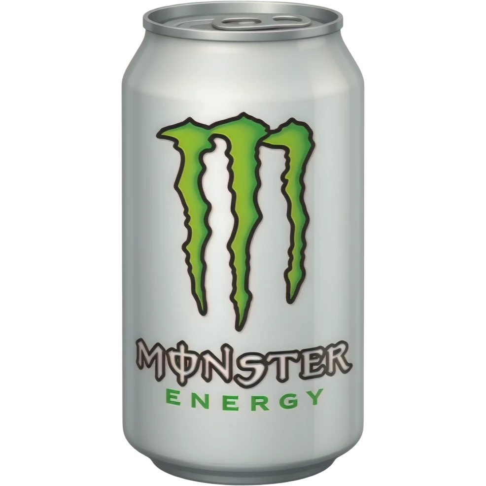 Monster energy drink white emoji