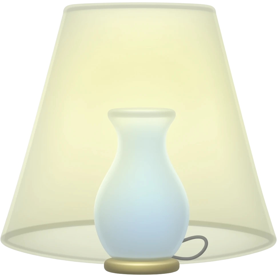 soft green yellow standing long lamp on floor, transparent background inspired by barbie colour pallete emoji