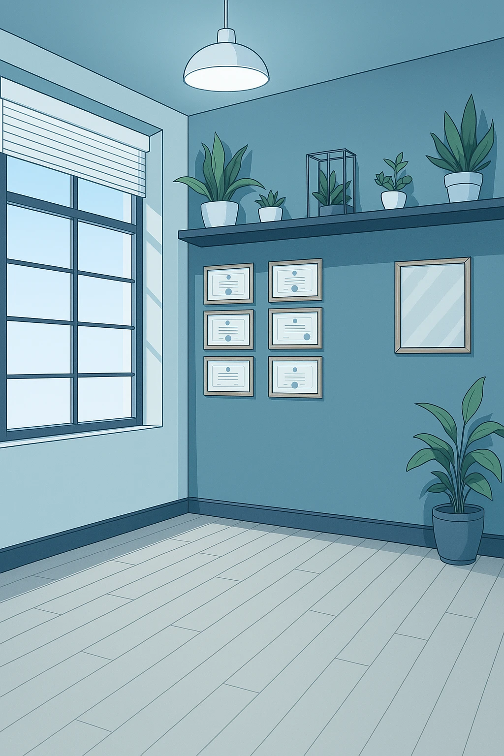 faMMI QUESTA STANZA STILE MANGA/WEBTOON A COLORI SENZA LE PERSONE E SENZA LETTINO, SOLO LA STANZA. FALLA MOLTO PIù LUMINOSA CON LUCI PIù FREDDE E MODERNE, NON LUCI GIALLE emoji
