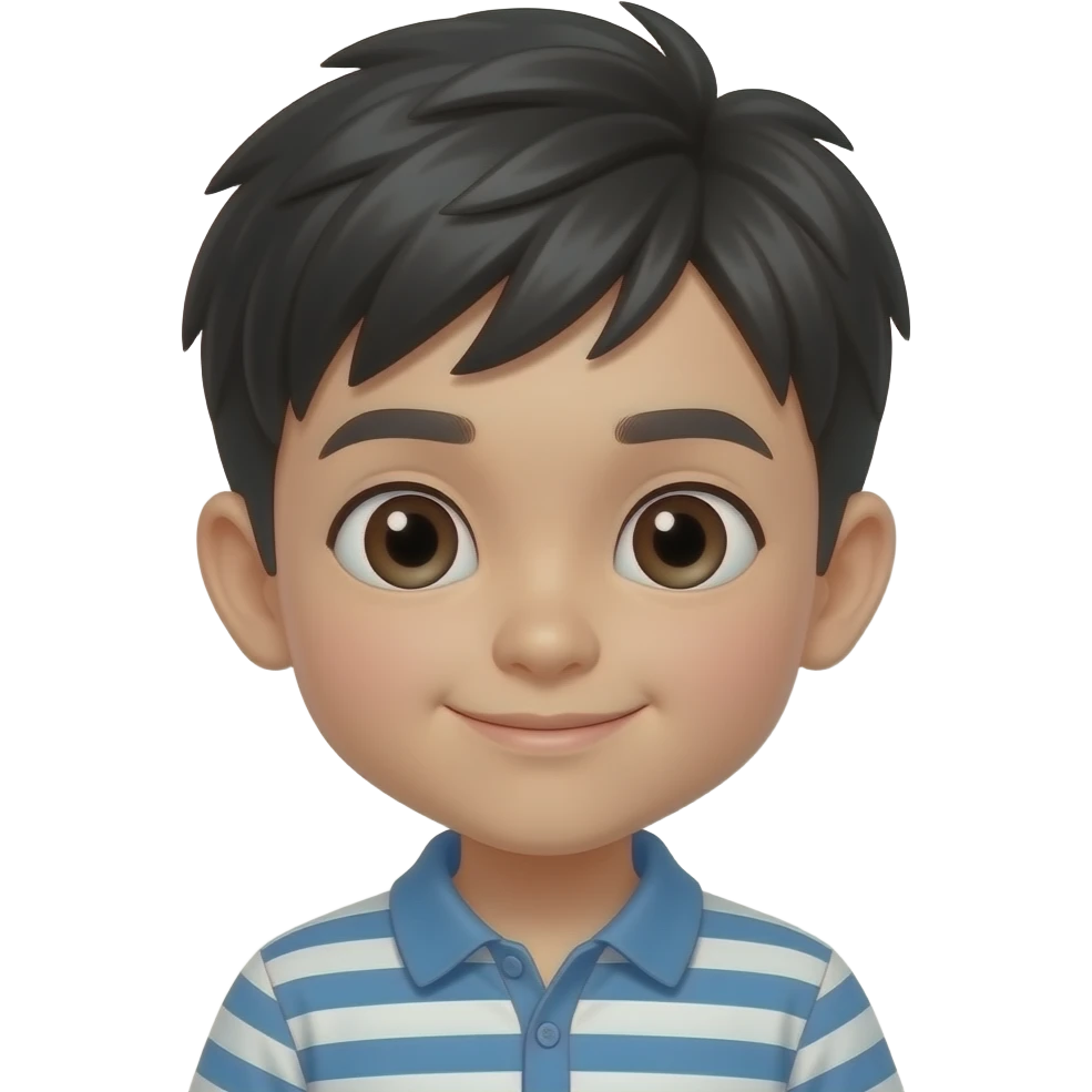 asian cute boy head emoji