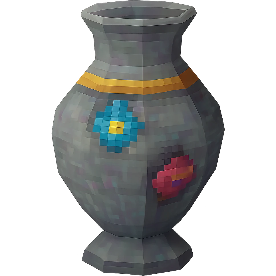 a vase low poly 3d style emoji