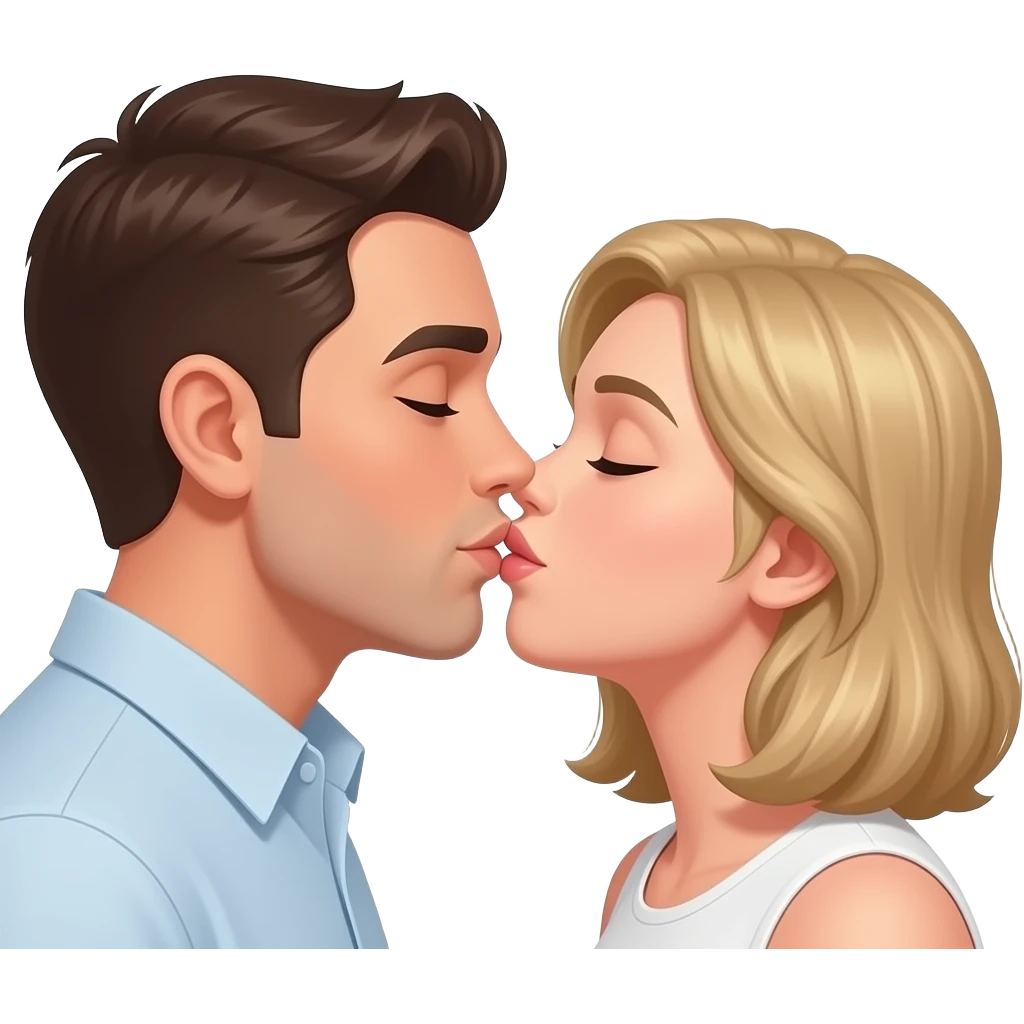 Couples lip kiss emoji