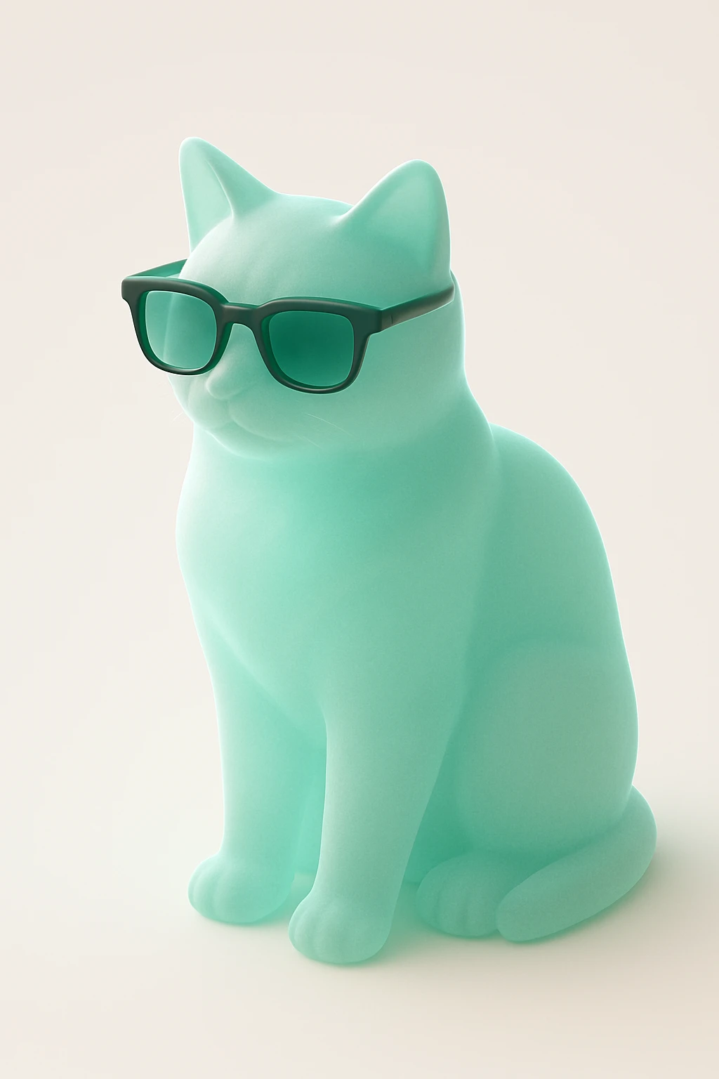 Cat wearing sunglasses, green tint emoji