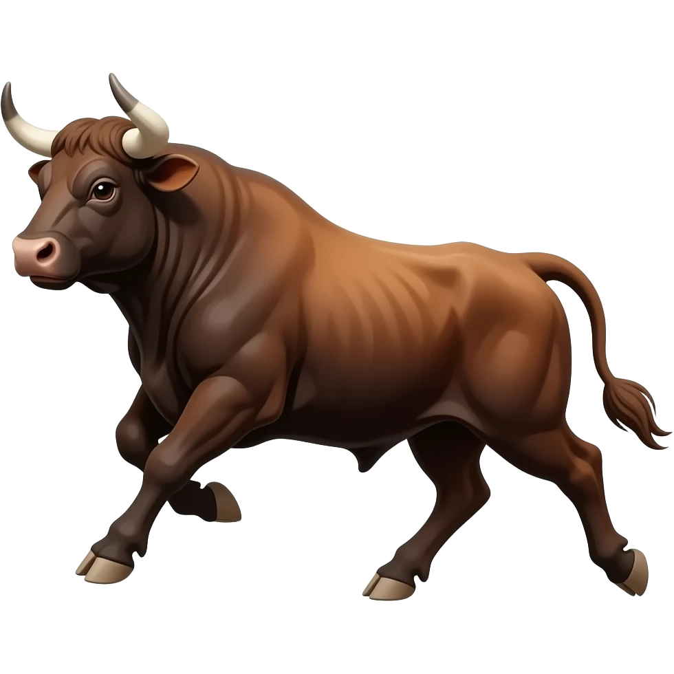 Running bull emoji