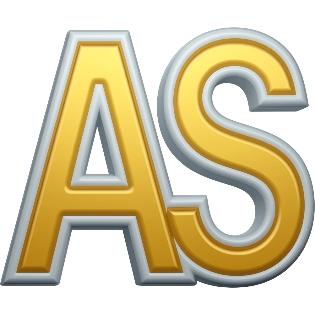 keep exactly like this but make it form a and s and attached to eachother emoji