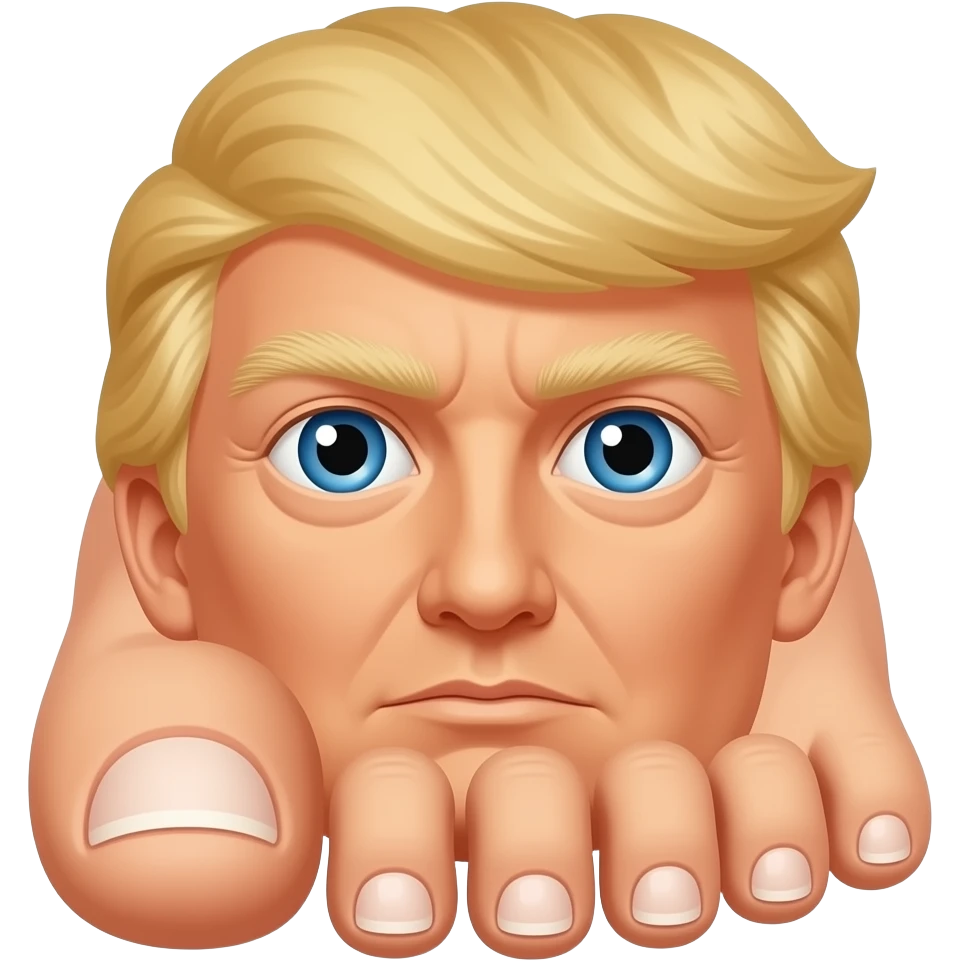 Donald trumps toes nails emoji