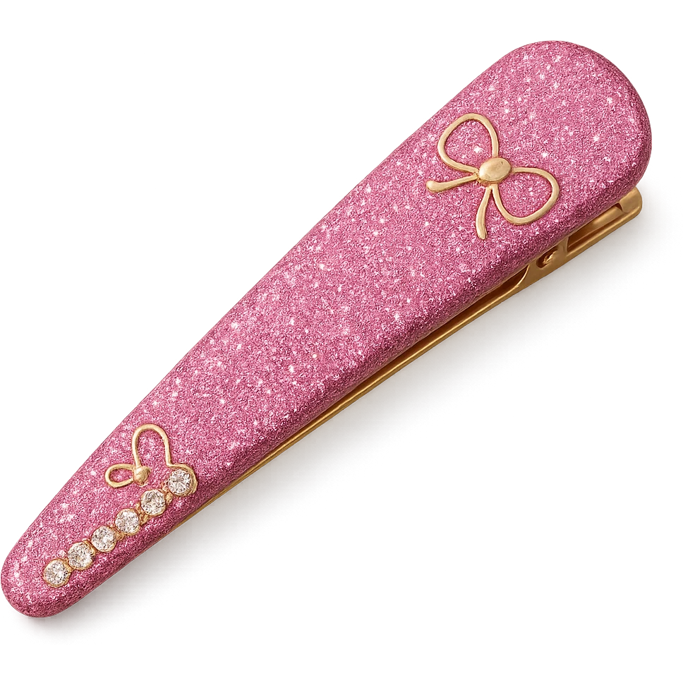 pink hairpin, chic and sparkling emoji