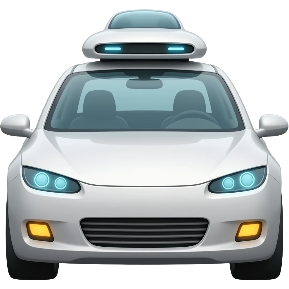 seld driving car emoji