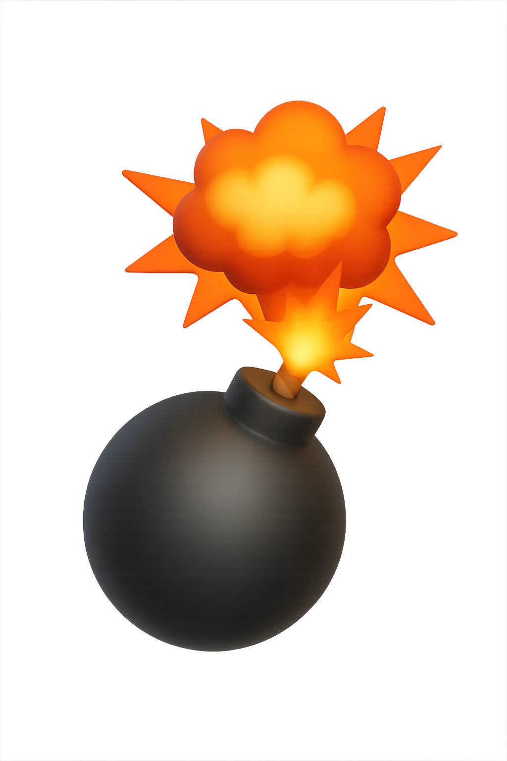 EMOJI STILE IPHONE 3D DI unA BOMBA CHE SCOPPIA emoji