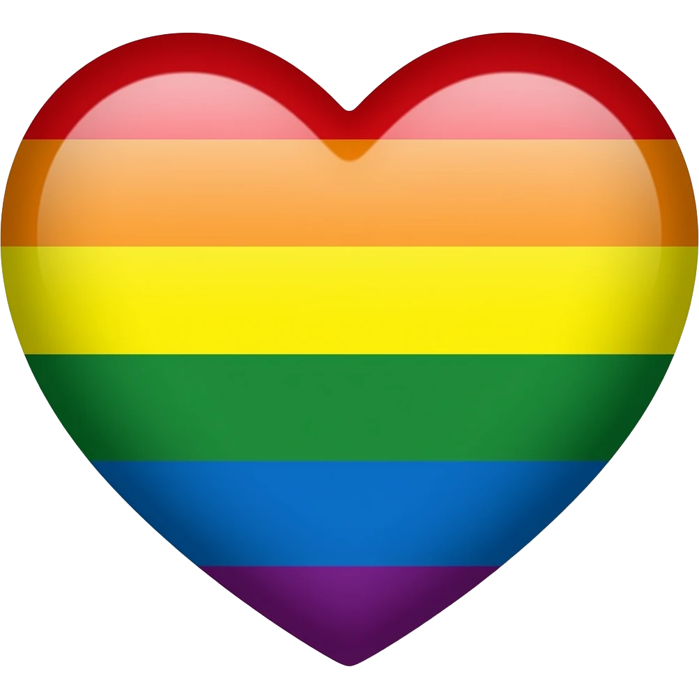 LGBT flag heart emoji