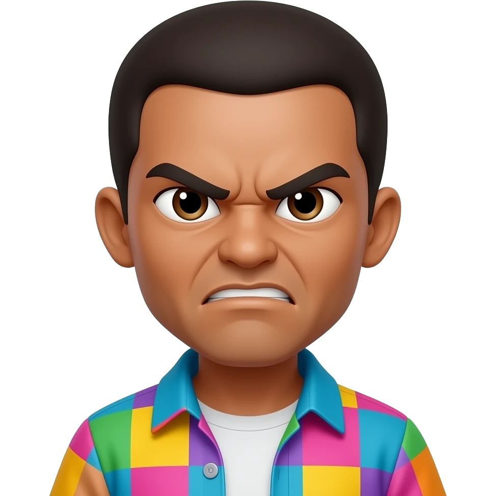 Angry te-ka, emoji style, vibrant colors emoji