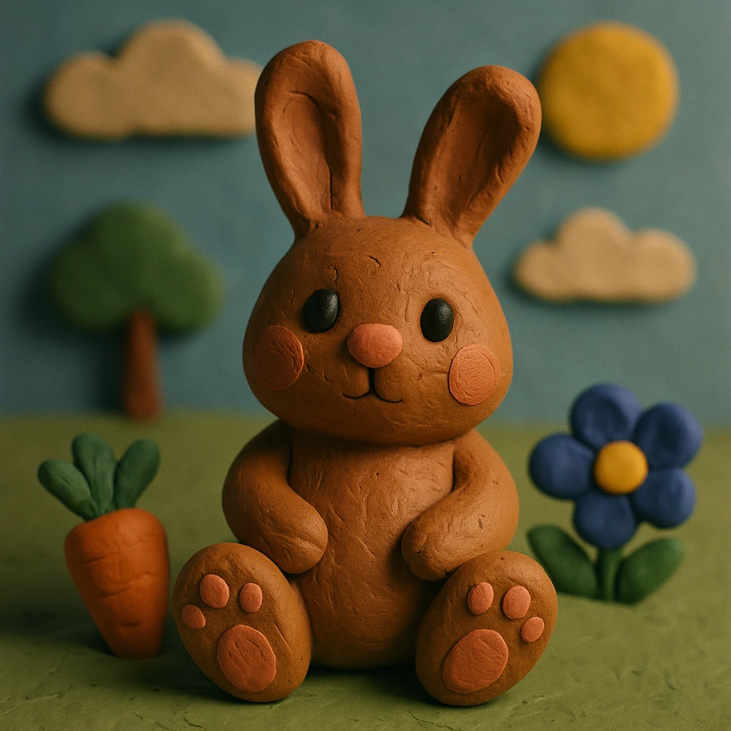 cute brown bunny emoji