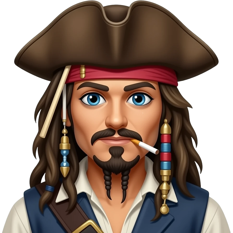 Jack sparrow smoking emoji