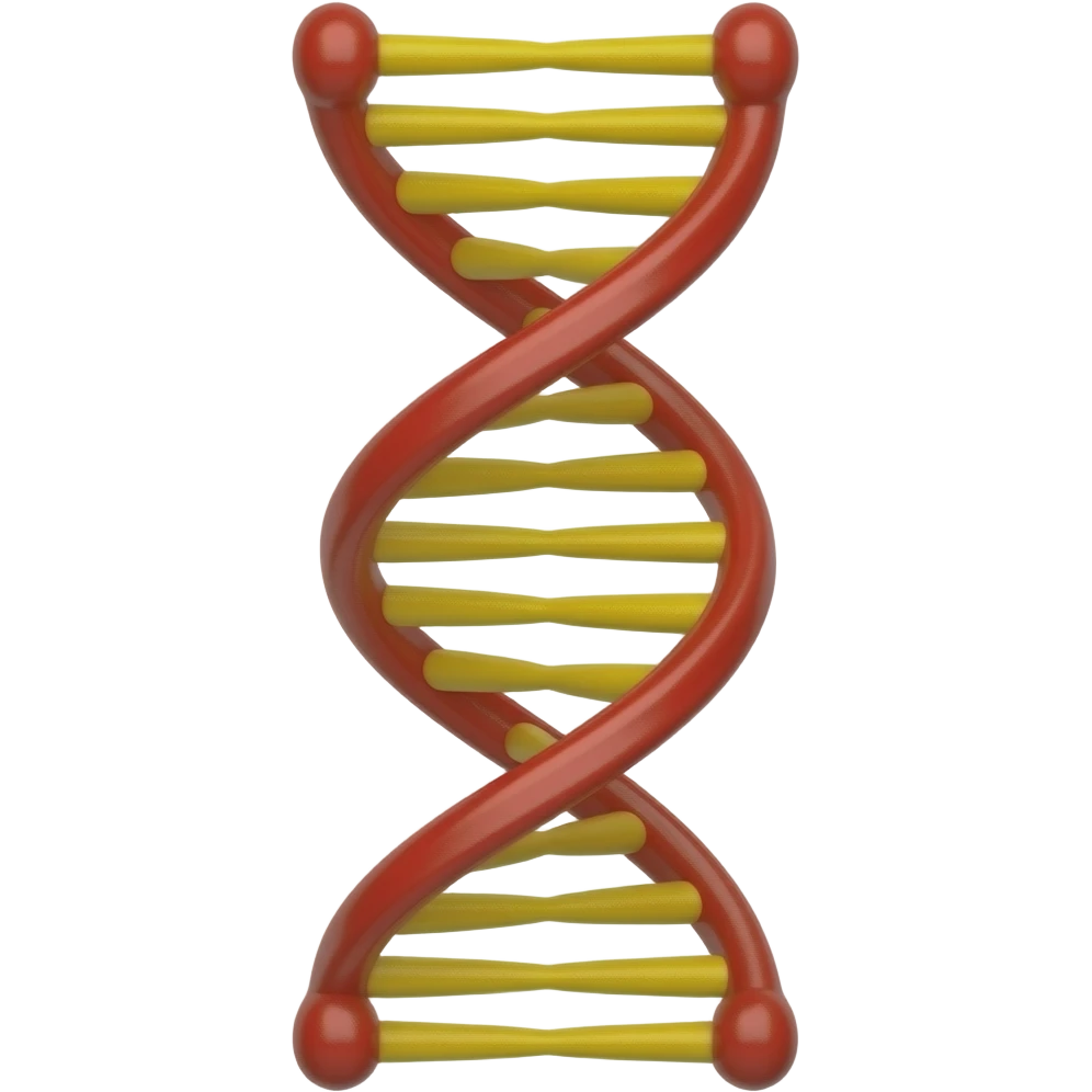 dna helix in red and yellow emoji
