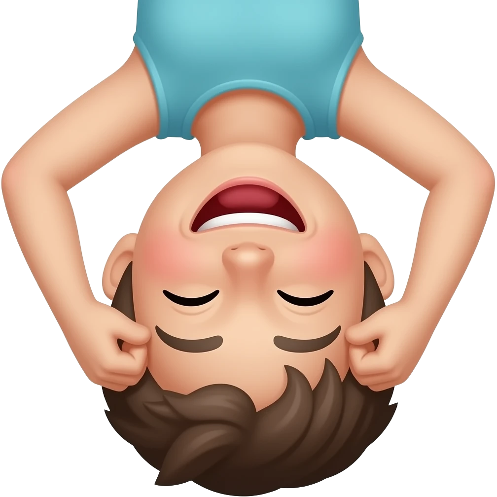 Make me upside down giggling emoji