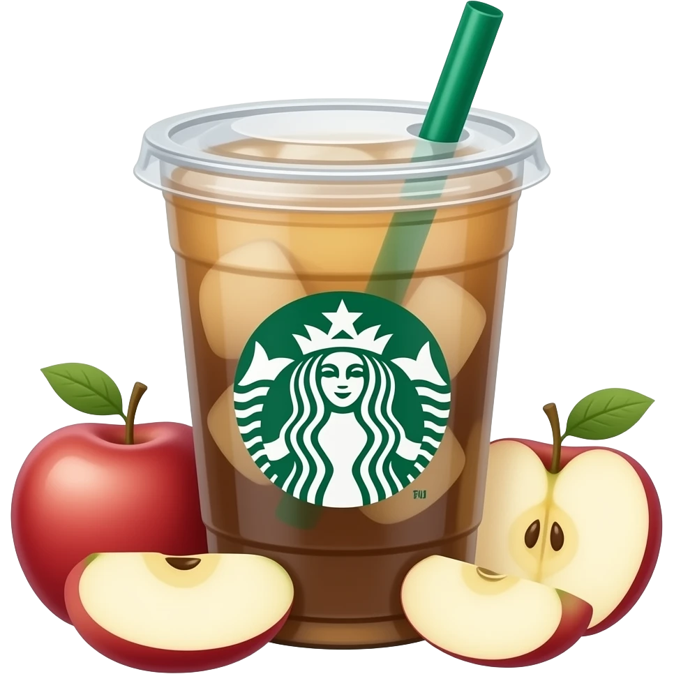 Starbucks Iced Fuji Apple Camellia Americano emoji