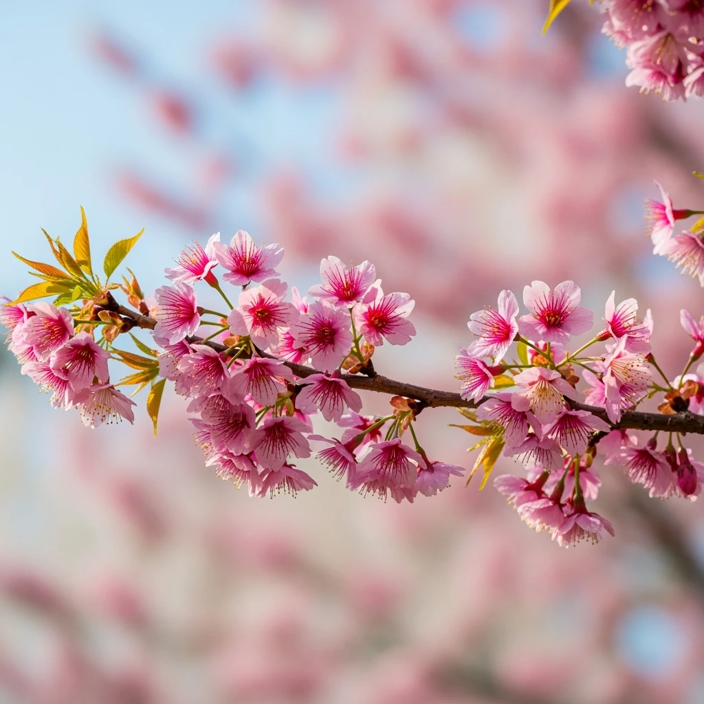 pink cherry blossom branch, no background emoji