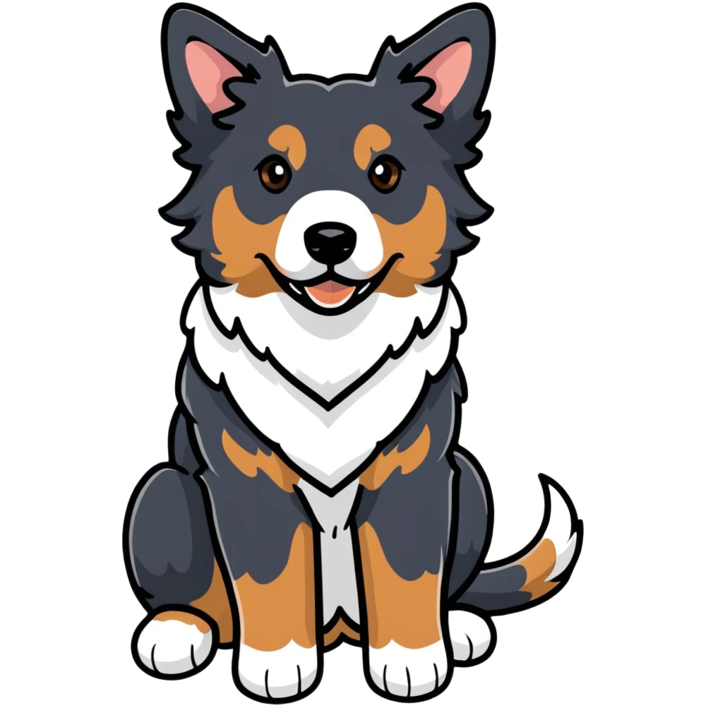 Black Australian shepherd  emoji