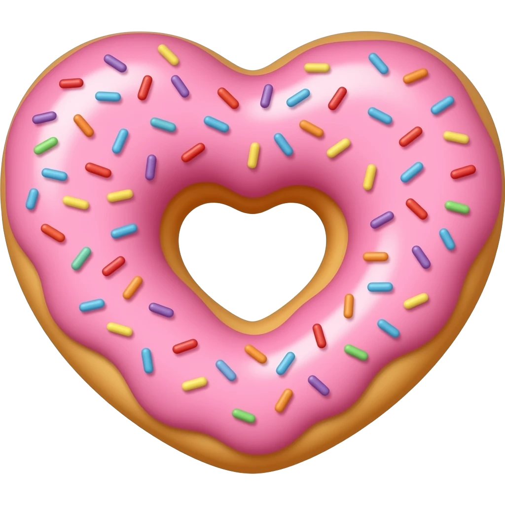 heart shaped donut emoji