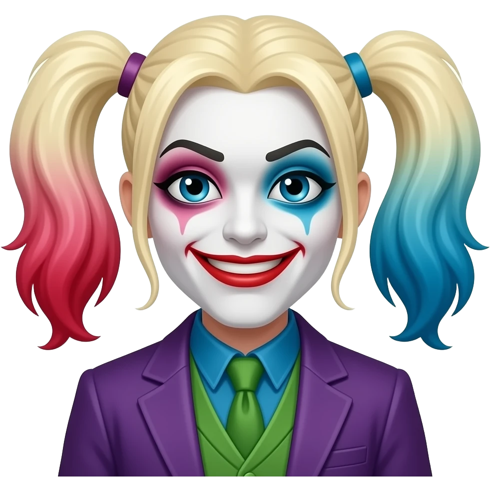 Harley Quinn whit the joker emoji