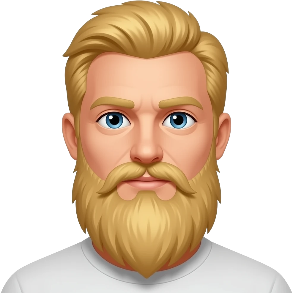 a man with golden hairs and long mustache emoji