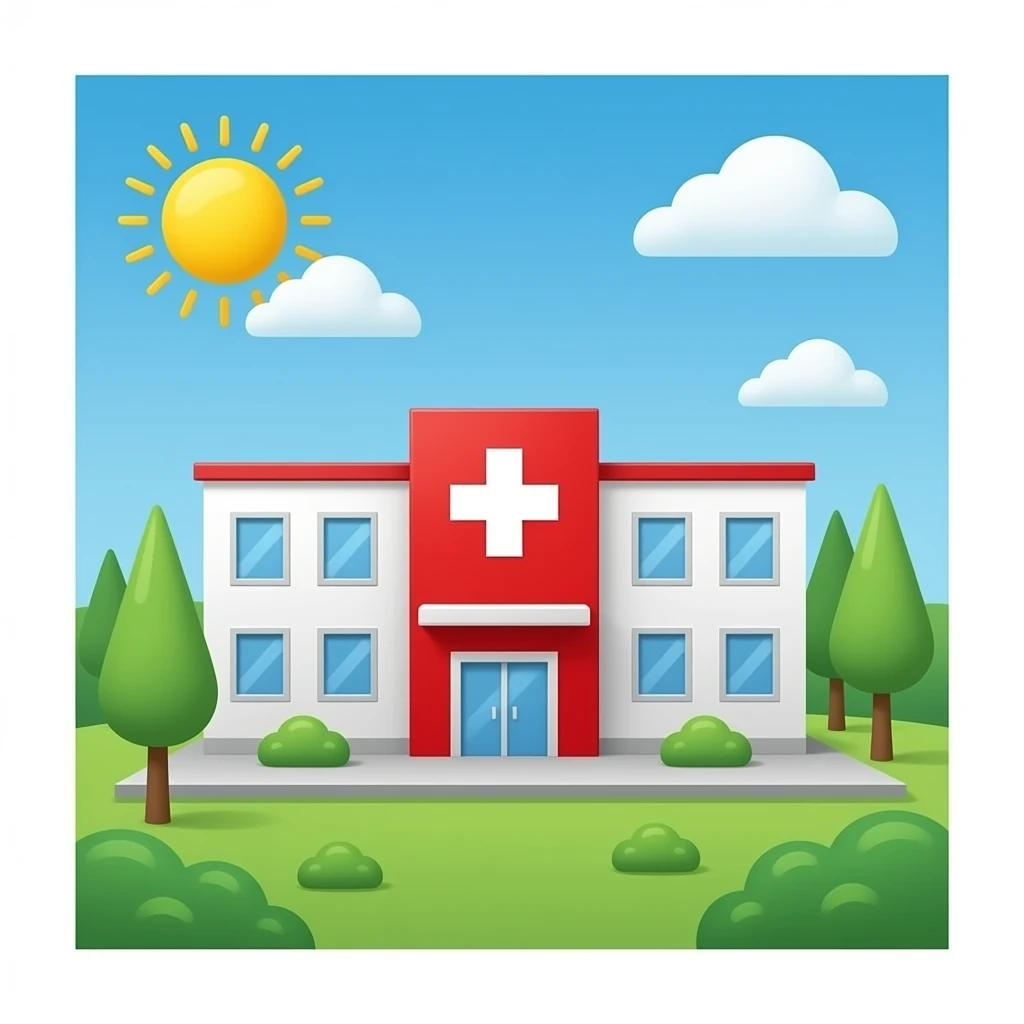 Hospital rojo emoji