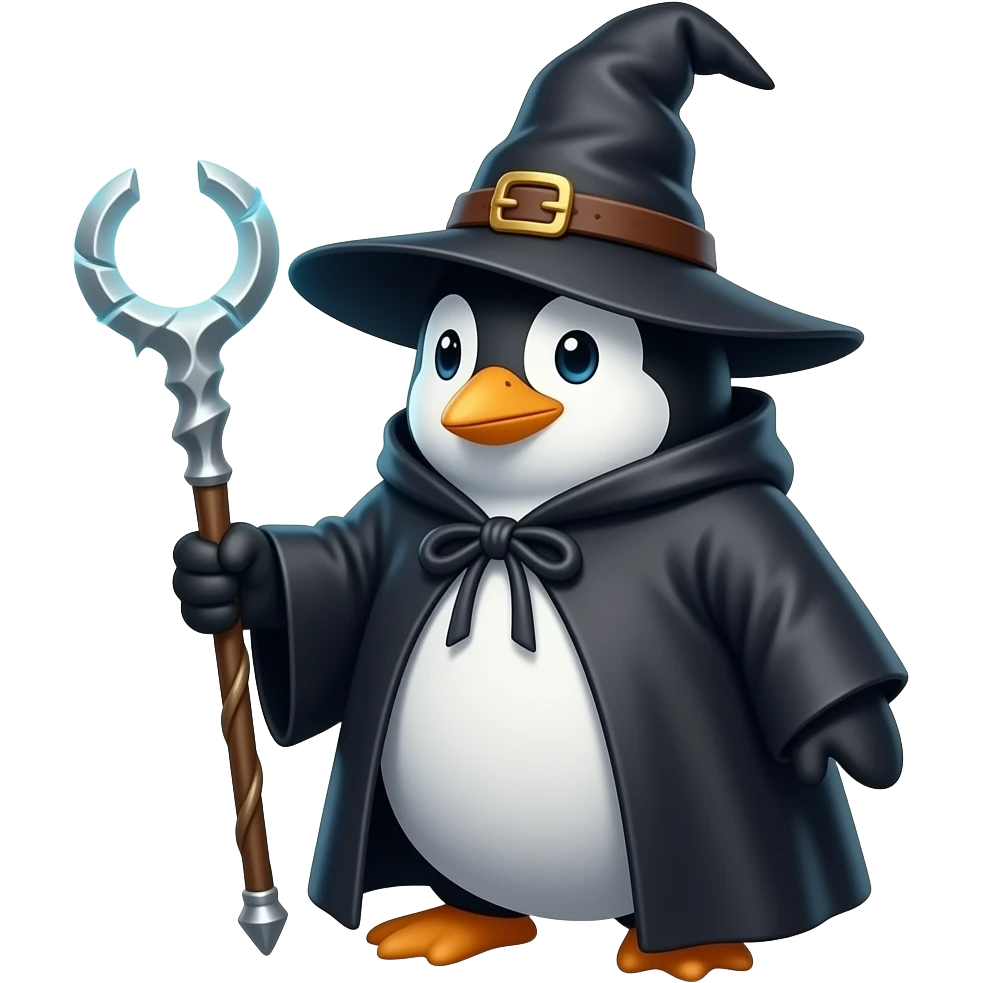 Penguin Wizard emoji