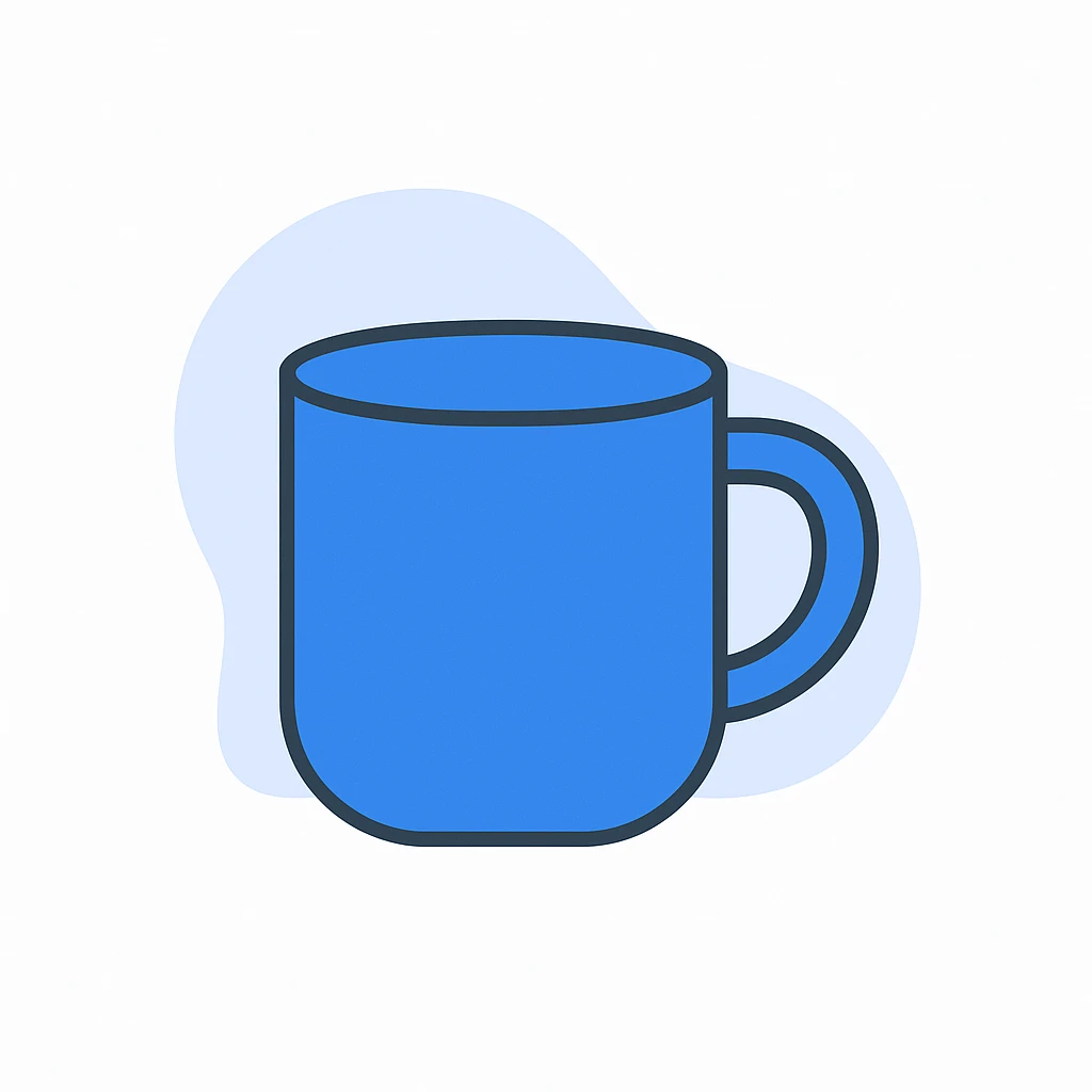 blue cup emoji