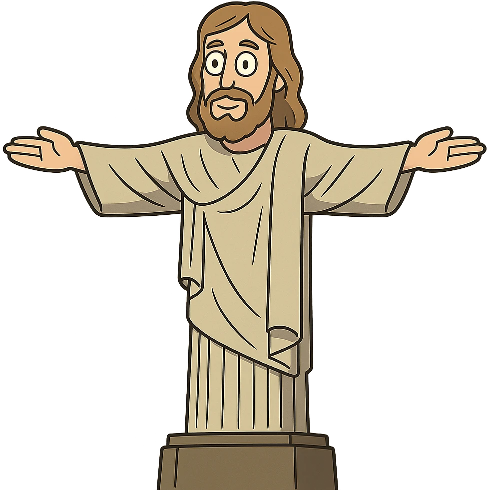 Christ the Redeemer statue in Rio de Janeiro emoji