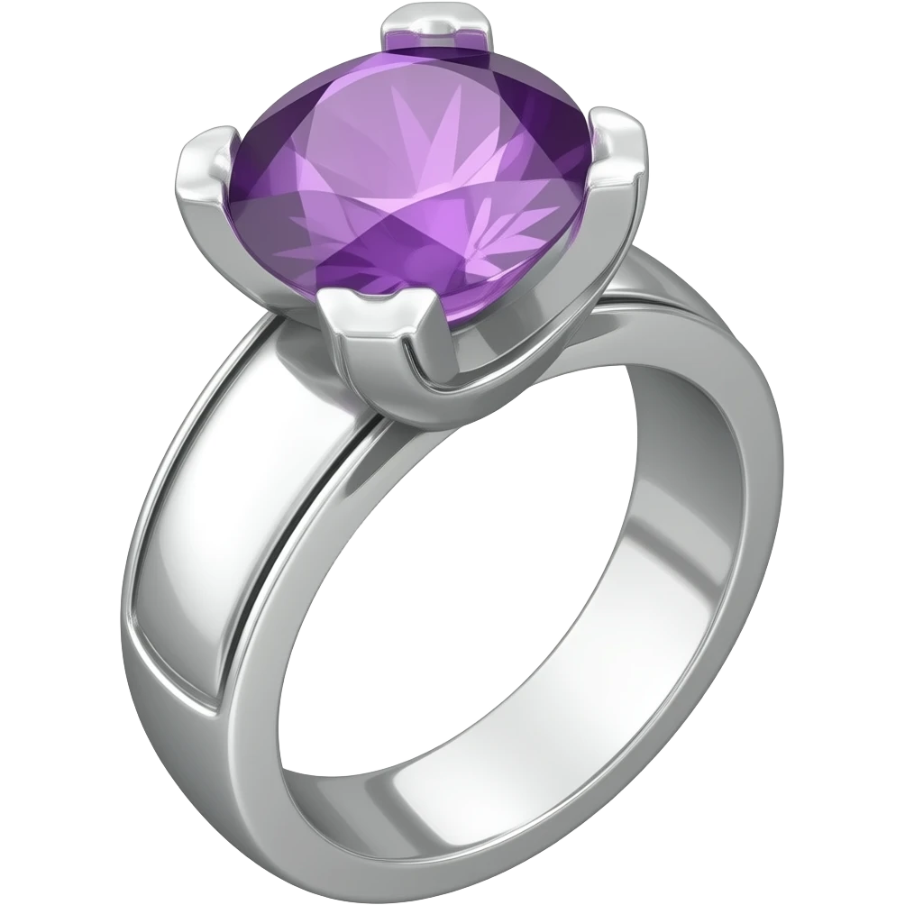 Purple diamond wedding ring emoji