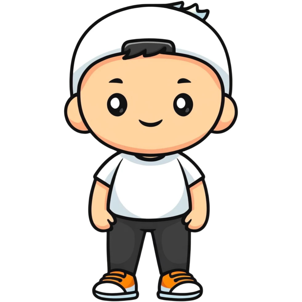 cool boy character for profile picture emoji