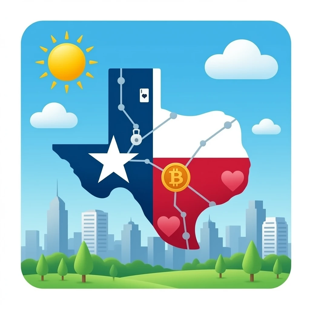 (dont include people) Yongwang Texas uses blockchain-based randomness for dealing. (icon) emoji