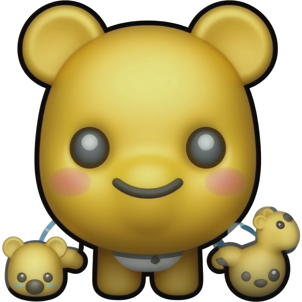 thick black outline, bright toy emoji, thick black outline, simple cartoon emoji