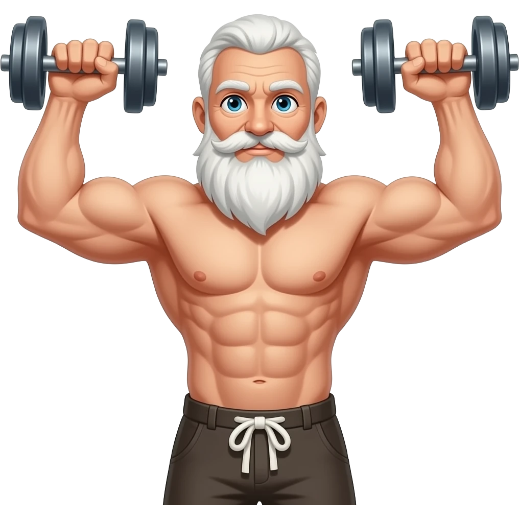 Wise man working out emoji
