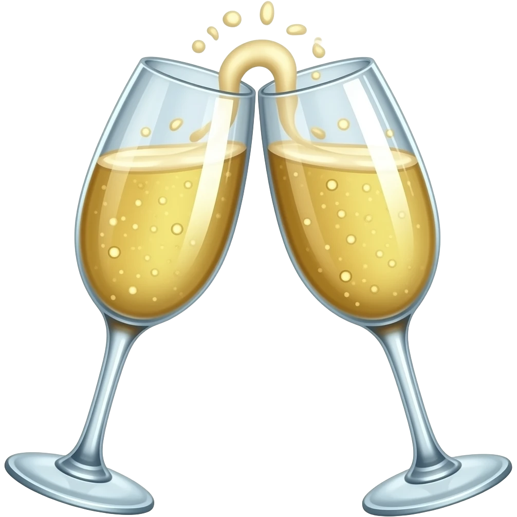 Champagne cheers emoji