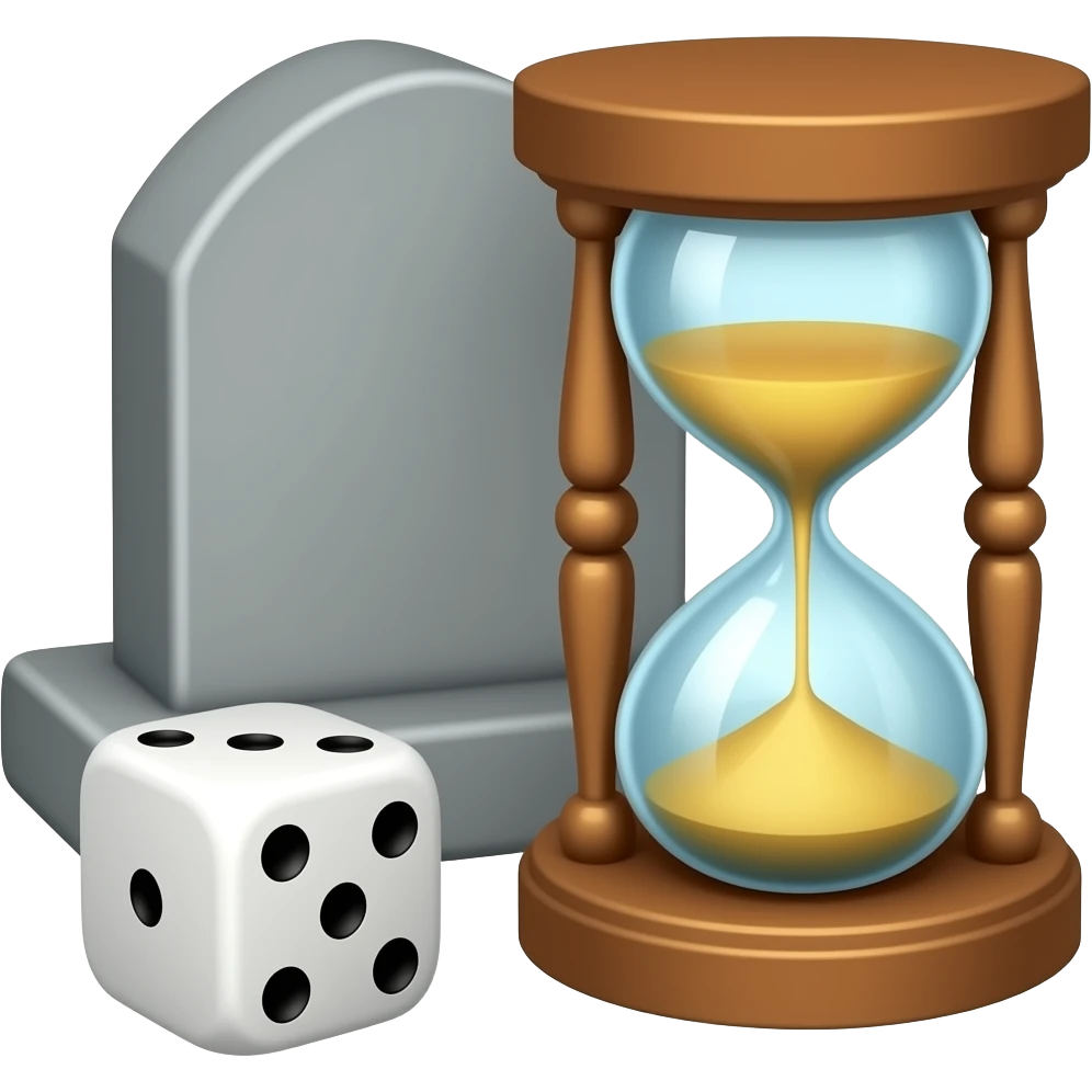 I want you to combine these emojies:🎲🪦⏳️ emoji