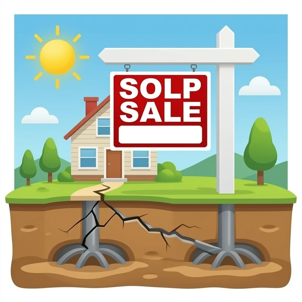 for sale sign cracking house foundations emoji