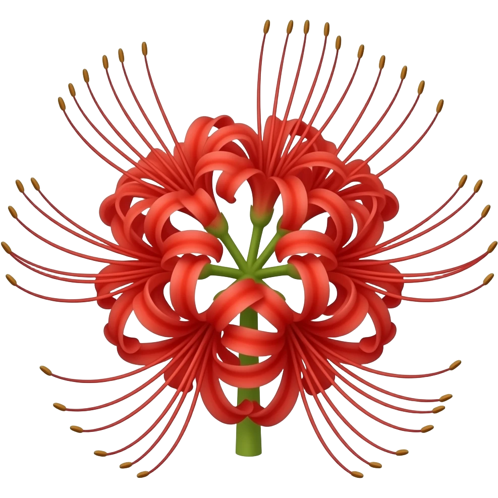 Create the red spider lily emoji emoji