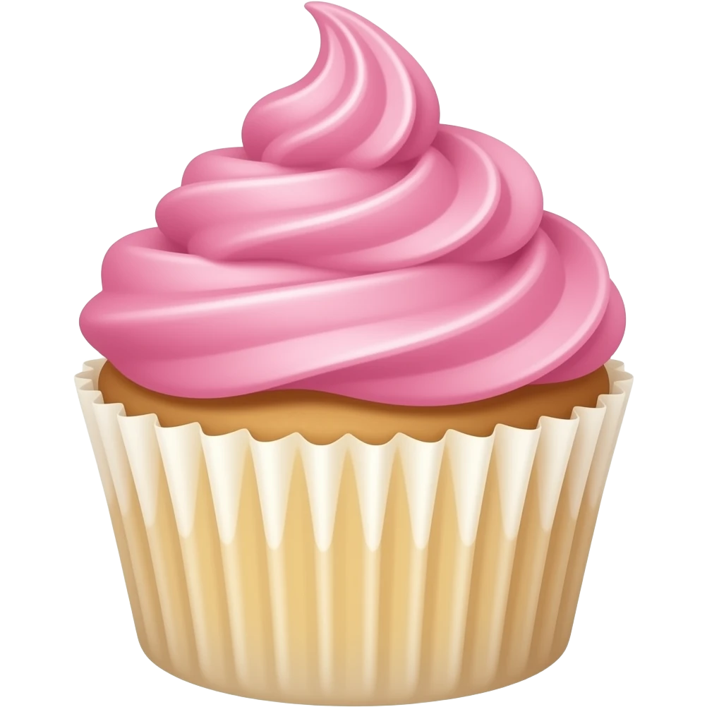 Cupcake with pink icing emoji